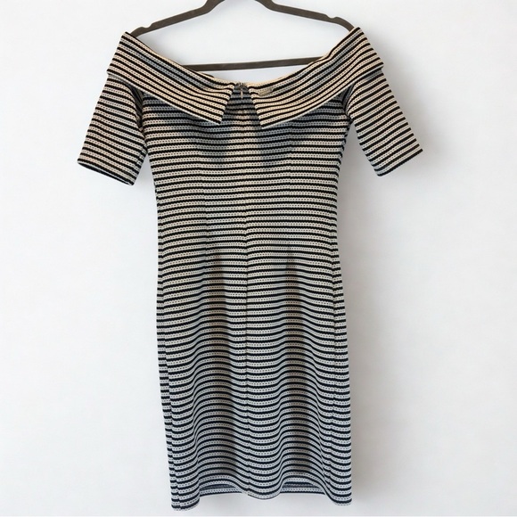 Guess Black and White Striped Mini Dress - Picture 2 of 3